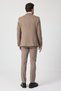 Ateca Men's Dark Mink Italian Striped Jacket+Pants+Vest Slim Fit Suit - 7