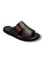 163-26 Genuine Leather Ultra Soft Wide Band Anatomical Men's Slippers 40-47