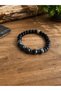Men's Natural Stone Labradorite Onyx Men's Bracelet - Handmade Design - 5
