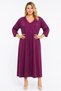 Women's Large Size Purple, Lace Detailed, Cotton Fabric Home Dress 65N39494 - 4
