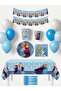 Snow Princess Themed 52 Piece Birthday Set for 8 People, Plate, Cup, Balloon, Streamer