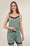 Women's Rope Strap Shorts Heart Pajama Set - 2