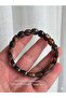 Güleç Natural Stone Black Agate Bracelet 10X14 mm Flat Capsule Cut 19 cm - 2
