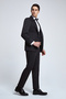 Ds Damat Slim Fit Black Dobby Tuxedo Suit with Vest - 8