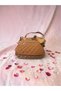 Black Diamond Patterned Quilted Crossbody Mini Bag - 6