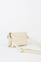 Women's Lilya Cream 2-Compartment Small Size Zipper and Snap Closure Handbag and Shoulder Bag with Cover - 5