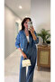 Zr Wion Blue Denim Shirt with Pocket Detail