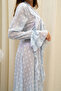 Paleros Ruffle Detail Blue Long Dress - 8