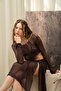 Yenka Basic Thin Brown Knitwear Crop