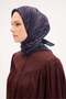 Velora Scarf Watercolor Pattern Dark Smoked 90X90 - 3