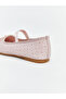 Pink Bow Printed Mesh Girls' Ballerinas - 4