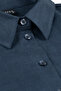 Women's Gia 100% Natural Linen Shirt - Classic Collar Basic Minimalist Design Navy Blue W207-K0401-03 - 6