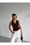 Women's Degaje Collar Sleeveless Blouse Brown - 2