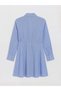 Blue Plaid A-Line Shirt Dress - 5