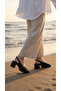 Closed Top Side Buckle Leather High Heeled Ankle Buckle Women's Summer Sandals - 6