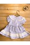 Eid Lace Detailed Summer Baby Collar Short Muslin Baby Dress - Lilac - 5