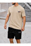 Men's Paris Two-Piece Summer Black and White Shorts Set - 2