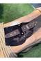 Valmont Fur Detailed Nubuck Design Leather Belt - 4