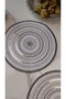 Silver Sequin and Embroidered Linen Cocktail Presentation Napkins, Pack of 2 | Authentic Mandala Series Luna–Double Stamp - 2