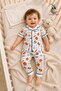 Baby Boy Sporty Patterned Short Sleeve Pajama Set - 4