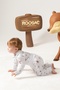 Modal Cotton Newborn Baby Long Sleeve Snap Fastener Bodysuit L Forest - 4