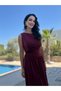 Burgundy Beli Verev Sleeveless Dress - 7