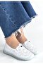 Women's Sneaker Sports Shoes White Leather Comfortable Daily Rinna - 2