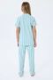 Girl's Licensed Uspa Short Sleeve Shirt Model Water Green Striped Pajama Set - 7