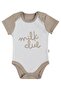 Milk Printed Set of 2 3-18 Months Snap-On Badi - Ecru - 3