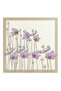 Camel Ecru Floral Patterned Silk Scarf