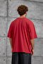 Men's T-Shirt Culture Print Washable Red Oversize Printed Crew Neck Cotton - 3