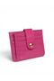 Women's Pink Croco Stylish Snap Detailed Card Holder 11X9 cm - 5