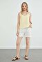 Elastic Waist Muslin Fabric Pocket Shorts
