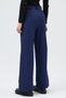 High waist palazzo women's pants with pile detail - 4