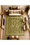 Sdt Anatolian Inspired Ethnic Orange Green Toned Woven Base Decorative Carpet Sdt1197