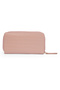 Pink Croc Skin Textured Wallet with Coin Pocket - 4