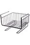 2 in 1 Lightweight Under Shelf Storage Basket With Tissue Roll Holder (29 X 24.5 X 16cm) Black