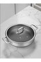 Imperial Series 28Cm Shallow Casserole I-370, 3Ply Stainless Steel 304, Full Non-stick, Etched Pattern+KFCC Ceramic coating, Induction based, PFOA-Free.