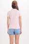 Women's Slim Fit 100% Cotton Polo Collar Pink Pique T-Shirt - 7