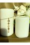 Gold Daisy Star Stone Y Model Stainless Steel Necklace - 3