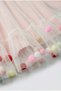 Girl's cotton powder pink tulle dress with pom-pom detail - 2