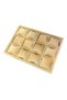 Watch and Jewelry Stand with 12 Compartments, Suede Fabric Covering on Mdf, Domestic Production - 2
