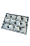 Watch and Jewelry Stand with 12 Compartments, Suede Fabric Covering on Mdf, Domestic Production - 5