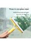 3in-1 Window & Mirror Cleaner Tool with Sprayer - Removable Microfiber Cloth, Compact 26cm Lightweight Squeegee for Home - 4
