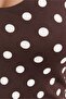 Women's Standard Fit Regular Cut Halter Neck Sleeveless Polka Dot Brown Blouse - 6