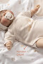 Natural Modal Cotton Newborn Double-Breasted Bodysuit Short Sleeve Snap Fastener Kimono Bodysuit L Safari Ecru - 8