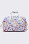 Bhpc White Floral Pattern Large Volume Unisex Hand & Shoulder Travel and Sports Bag - White Floral Bhpc 6011 - 2