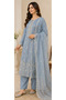 Celeste Mist Sky Blue Embroidered Festive Pret – 3PC Set - 2