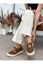 Tan Suede (Morly) Laser Cut Women's Sneakers - 5