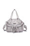 Gray Small Size Multi-Pocket Long Strap Women's Daily Hand and Shoulder Bag